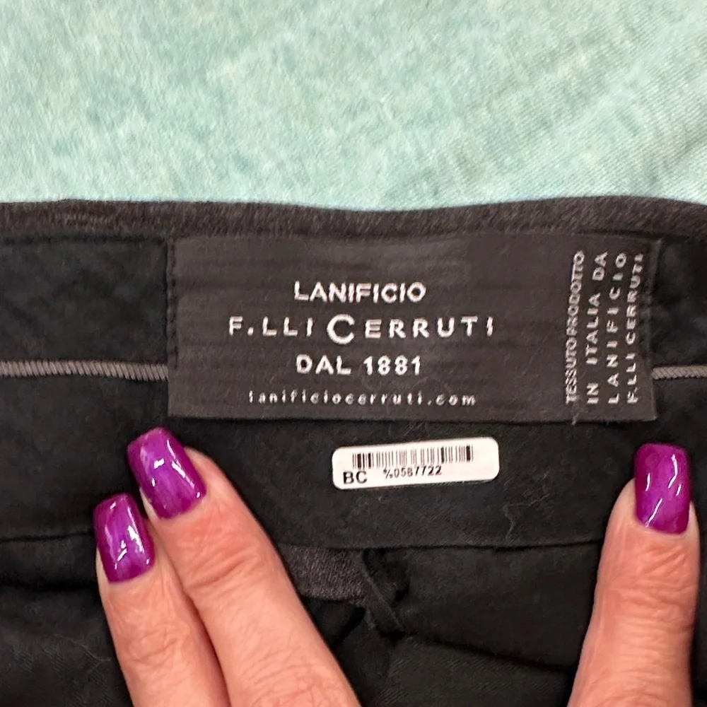 Banana Republic Men's Dark Gray Dress Pants Lanificio F.LLI CERRUTI DAL 1881